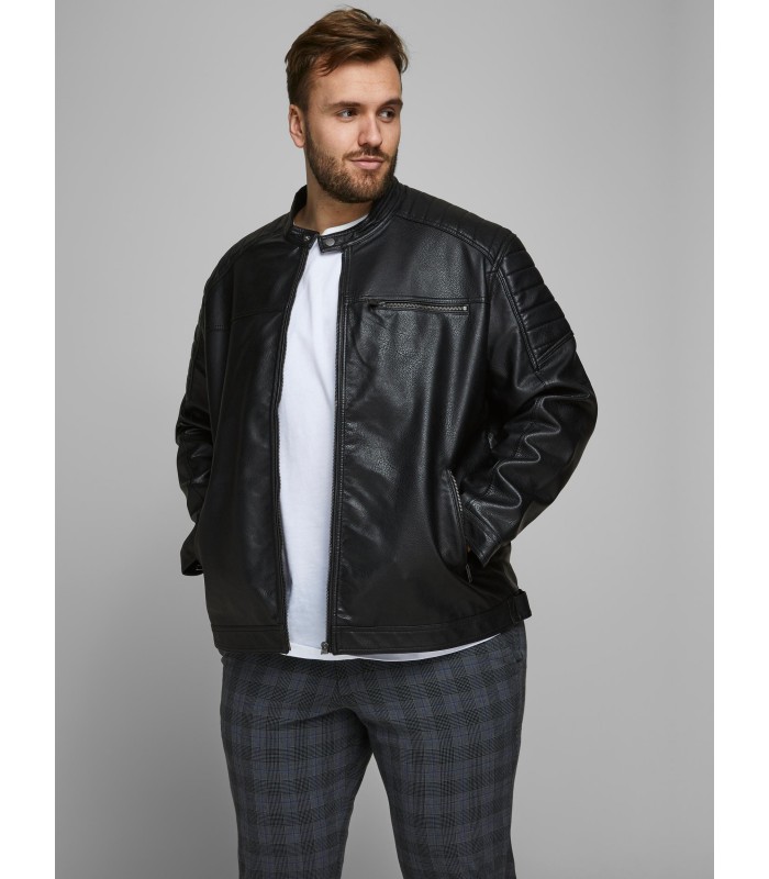 JACK & JONES vīriešu ādas imitācija jaka 12172908*01 (6)