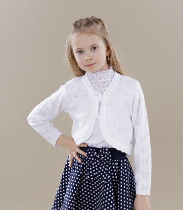 Megztas bolero mergaitei Slaw 98-110 811272 (2)