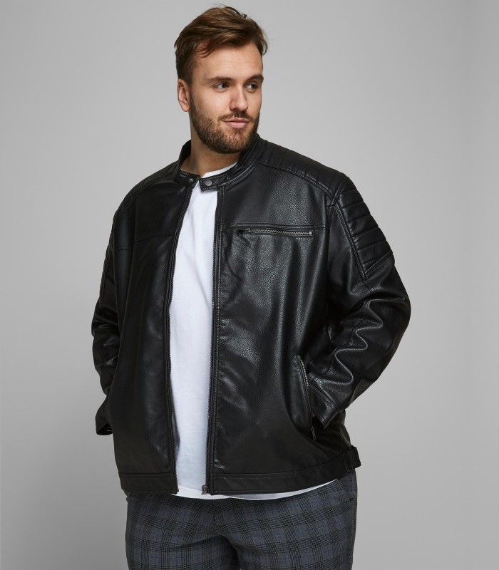 JACK & JONES vīriešu ādas imitācija jaka 12172908*01 (7)