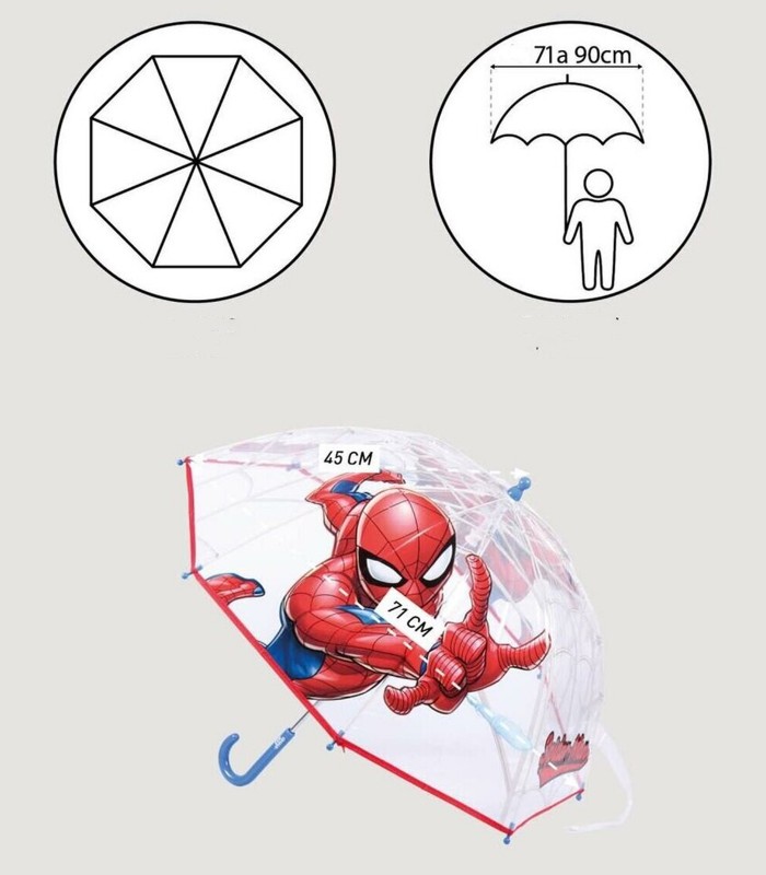 Lasten sateenvarjo Spiderman Ø71cm 2400000653 01 (6)