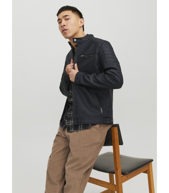 JACK & JONES miesten keinonahkatakki 12147218*01