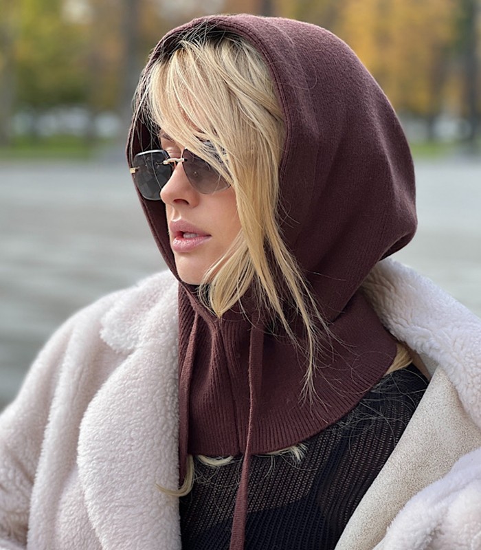 Caskona naisten hupullinen huivi HOOD FROST*04 (2)