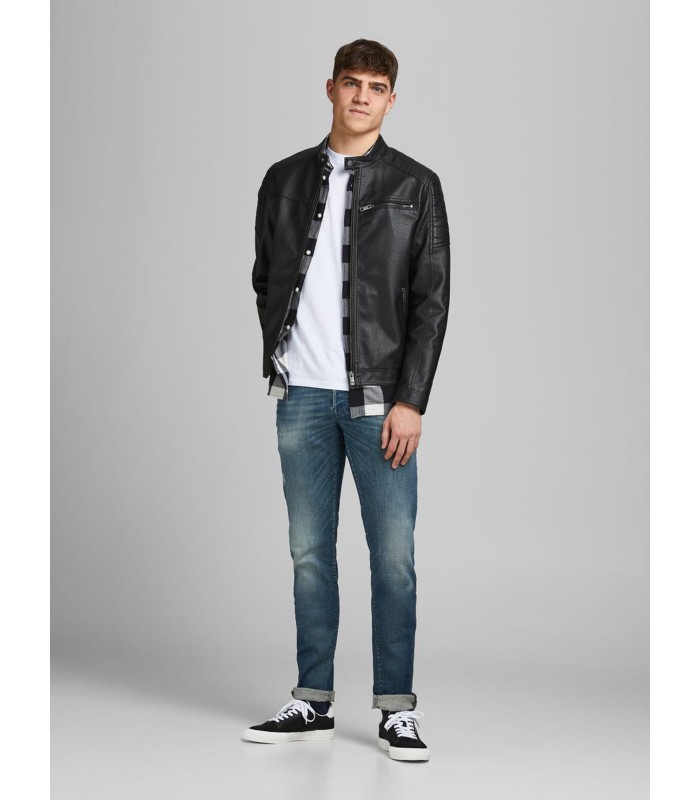 JACK & JONES vīriešu ādas imitācija jaka 12147218*01 (6)